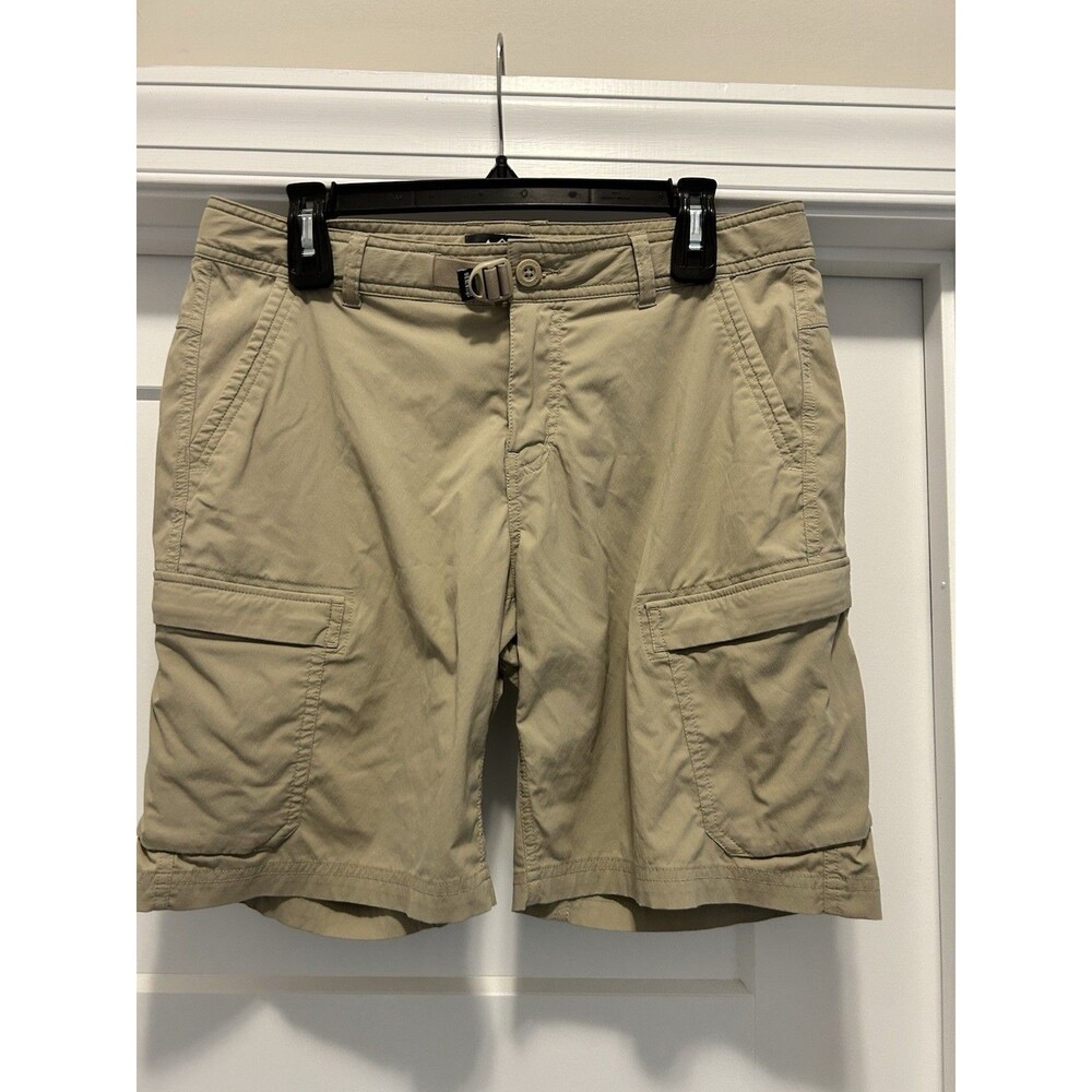 REI Co op Shorts Women’s 12 Beige Performance Nylon Stretch Blend Cargo Hike Tan